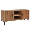 vidaXL TV-Schrank Braun 110x35x48 cm Massivholz Kiefer
