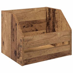 vidaXL Vinyl Album Box Eichenholz 38 x 30 x 29 cm Holzwerkstoff