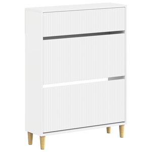 vidaXL Schuhschrank ARNHEM 78 x 24 x 103 cm Holzwerkstoff Wei&szlig;