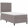 vidaXL Boxspringbett mit Matratze mit LED Taupe 80 x 200 cm Stoff