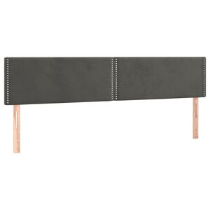 vidaXL Kopfteile Dunkelgrau 180x5x78/88 cm Samt