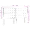 vidaXL Kopfteil mit Ohren Dunkelgrau 183x23x118/128 cm Samt