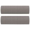 vidaXL 3-Sitzer-Sofa mit Zierkissen Taupe 180 cm Stoff