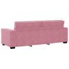 vidaXL 3-tlg. Sofagarnitur mit Kissen Rosa Samt