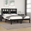 vidaXL Massivholzbett Schwarz Kiefer 140x190 cm