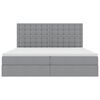 vidaXL Aufbewahrungsbett mit Matratze Hellgrau 200 x 200 cm Polyester