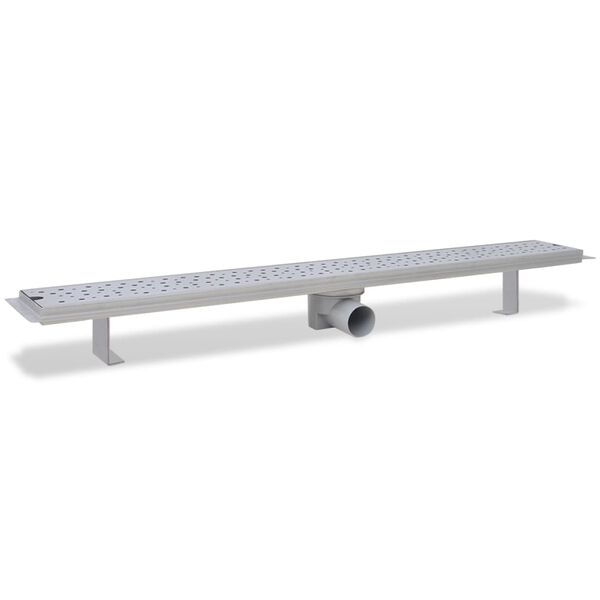 vidaXL Duschrinne 930x140 mm Edelstahl L&ouml;cher-Design