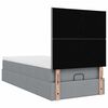 vidaXL Ottoman-Bett mit Matratze Hellgrau 90x190 cm Stoff