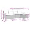 vidaXL 5-tlg. Garten-Sofagarnitur mit Kissen Schwarz Poly Rattan