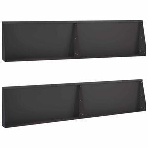 vidaXL St&uuml;tzmauer 4 stk. 100 x 12 x 40 cm Stahl Schwarz
