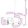 vidaXL Fahrradanhänger Schwarz und Grau 30 kg Eisen