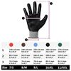 vidaXL Arbeitshandschuhe 24 pcs Grau und Schwarz 8 / m Polyester