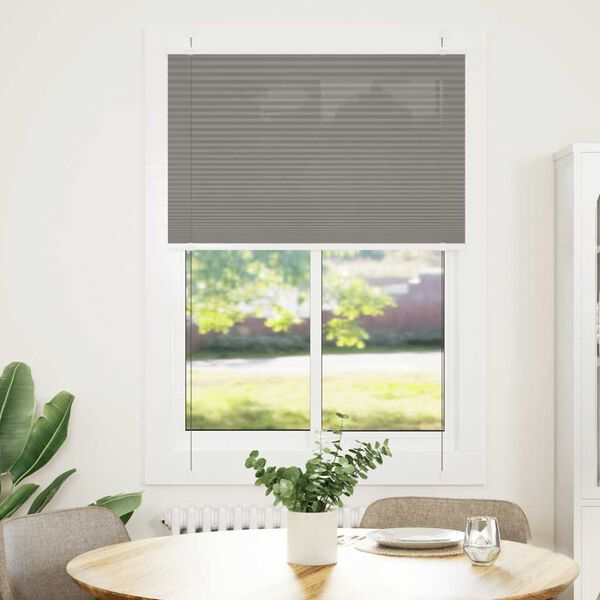 vidaXL Plissee Anthrazit 95x150 cm Stoffbreite 94,4 cm Polyester
