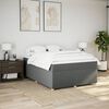 vidaXL Boxspringbett mit Matratze Dunkelgrau 140x190 cm Stoff