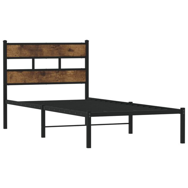 vidaXL Metallbett ohne Matratze R&auml;uchereiche 90x200 cm