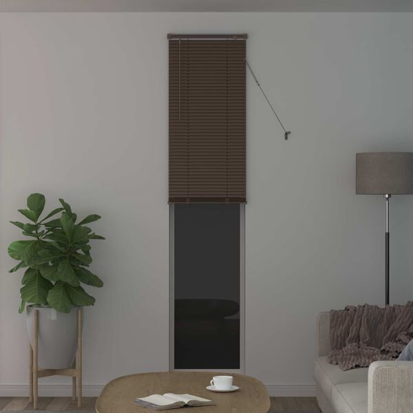 vidaXL Venetianer Jalousie Dunkelbraun mit Muster 213 x 50 cm PVC