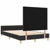 vidaXL Bettgestell mit Kopfteil Schwarz 120 x 200 cm Stoff