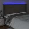 vidaXL LED Kopfteil Taupe 183x16x118/128 cm Stoff