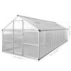 vidaXL Gew&auml;chshaus Aluminium 481x250x195 cm 23,44 m&sup3;