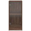 vidaXL Beistellschrank mit Glast&uuml;ren Braun Eichen-Optik 35x37x75,5 cm