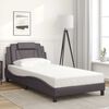 vidaXL Bettgestell "Viana" ohne Matratze Grau 100x200 cm Kunstleder