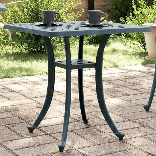 vidaXL Gartentisch Gr&uuml;n 53x53x53 cm Aluminiumguss