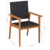 vidaXL 9-tlg. Garten-Essgruppe Poly Rattan Schwarz und Braun