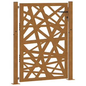 vidaXL Gartentor 100x125 cm Cortenstahl Helles Design