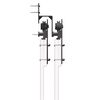 vidaXL Schiebet&uuml;rbeschlag-Set 400 cm Stahl Schwarz