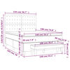 vidaXL Boxspringbett mit Matratze Dunkelgrau 140x190 cm Samt