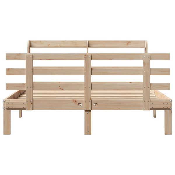 vidaXL Bettgestell mit Kopfteil ohne Matratze 140x200 cm