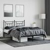 vidaXL Bettgestell mit Kopfteil Metall Schwarz 140x190 cm