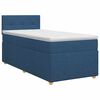 vidaXL Boxspringbett mit Matratze mit Kopfteil Blau 80 x 200 cm Stoff