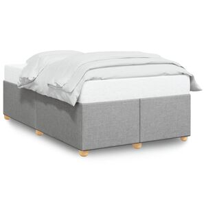 vidaXL Bettgestell ohne Matratze Hellgrau 120x200 cm Stoff