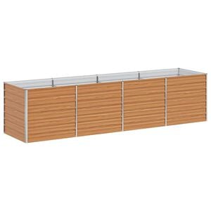 vidaXL Hochbeet Hellbraun 320 x 80 x 77 cm Verzinkter Stahl