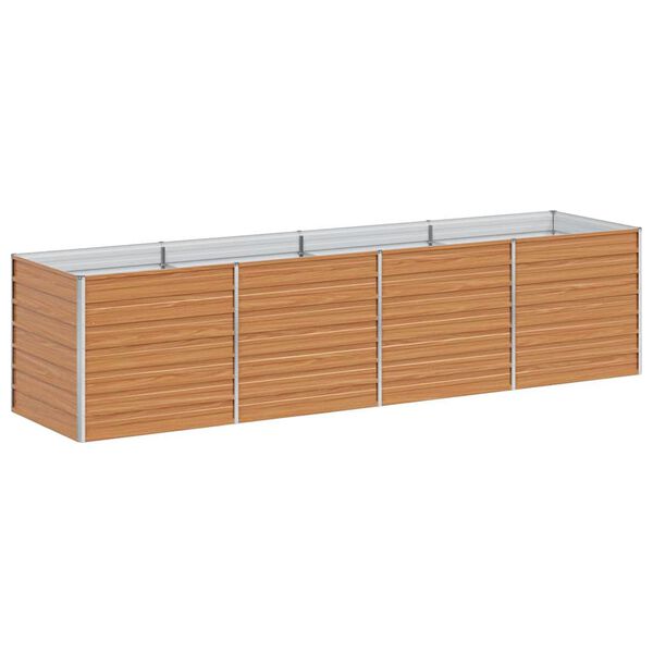 vidaXL Garten-Hochbeet 320x80x77 cm Verzinkter Stahl Silber