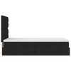 vidaXL Ottoman-Bett mit Matratze Schwarz 90x190 cm Stoff