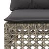 vidaXL 8-tlg. Garten-Sofagarnitur mit Kissen Grau Poly Rattan