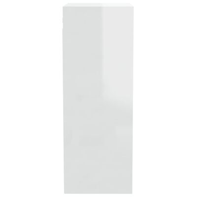 vidaXL Wandschrank Hochglanz-Weiß 34,5x32,5x90 cm Holzwerkstoff