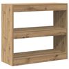 vidaXL B&uuml;cherregal/Raumteiler Artisan-Eiche 80x30x72 cm
