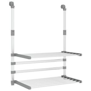 vidaXL W&auml;schetrockner f&uuml;r Balkon 54x25x42 cm Aluminium