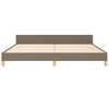 vidaXL Bettgestell ohne Matratze Taupe 200x200 cm Stoff