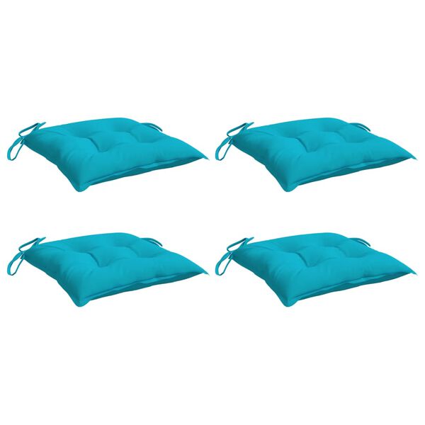 vidaXL Stuhlkissen 4 Stk. T&uuml;rkis 50x50x7 cm Oxford-Gewebe