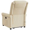 vidaXL Elektrischer Massagesessel mit Aufstehhilfe Creme Stoff