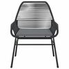 vidaXL 7-tlg. Garten-Essgruppe mit Kissen Schwarz Poly Rattan Glas