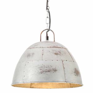 vidaXL H&auml;ngelampe Vintage Industriestil 25 W Silbern Rund 31 cm E27