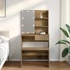 vidaXL Schminktisch-Set mit LED-Leuchten Artisan-Eiche Holzwerkstoff