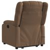 vidaXL Massagesessel mit Aufstehhilfe Braun Stoff