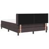 vidaXL Boxspringbett mit Matratze Dunkelbraun 190 x 140 cm Polyester