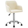 vidaXL Esszimmerst&uuml;hle 6 Stk. Drehbar Creme Stoff